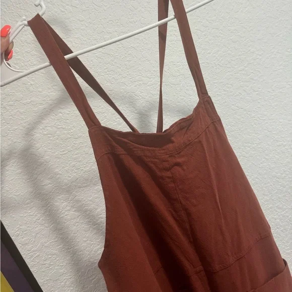 Easel Burnt Orange Adjustable Tie Overalls - Medium - Picture 3 of 4